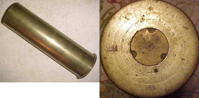 German WW1 75mm Shell Case 1916 - Click Image to Close